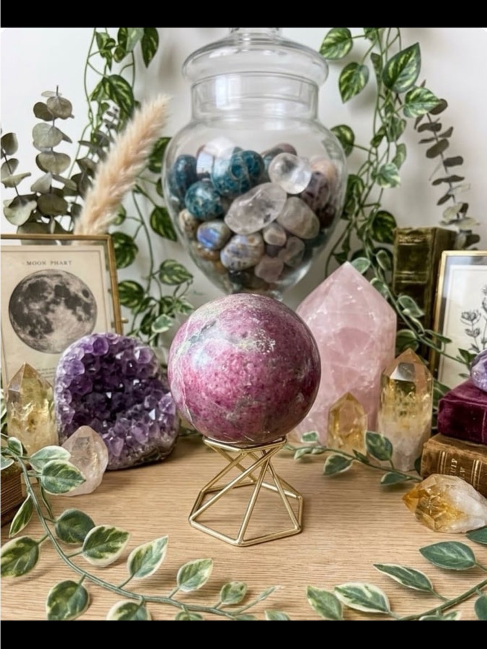 Pink Rhodonite Sphere HQ